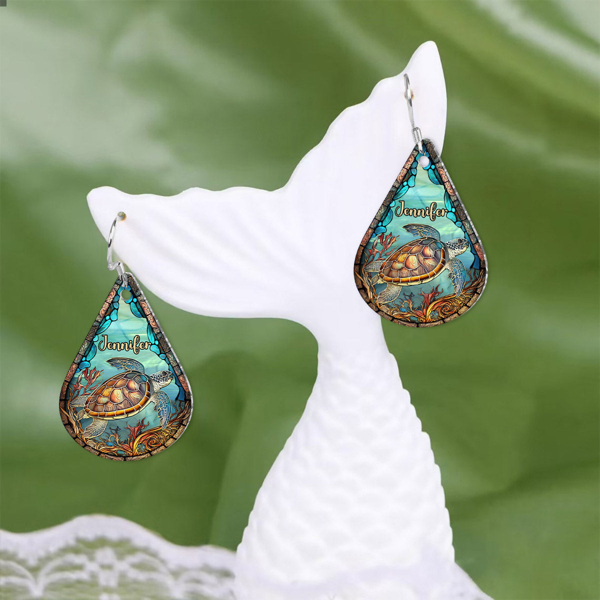 Cute Turtle - Personalized Turtle Earrings