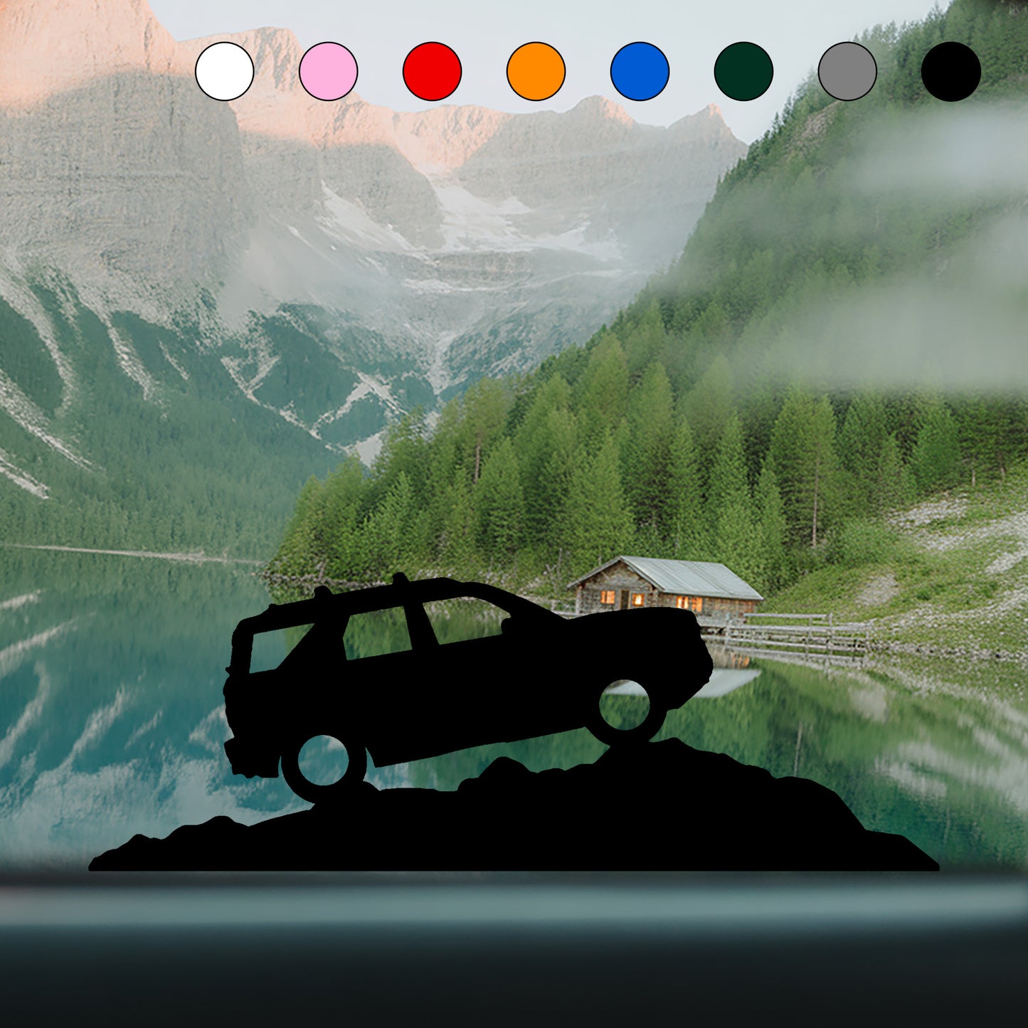 Windshield on Hill Sticker