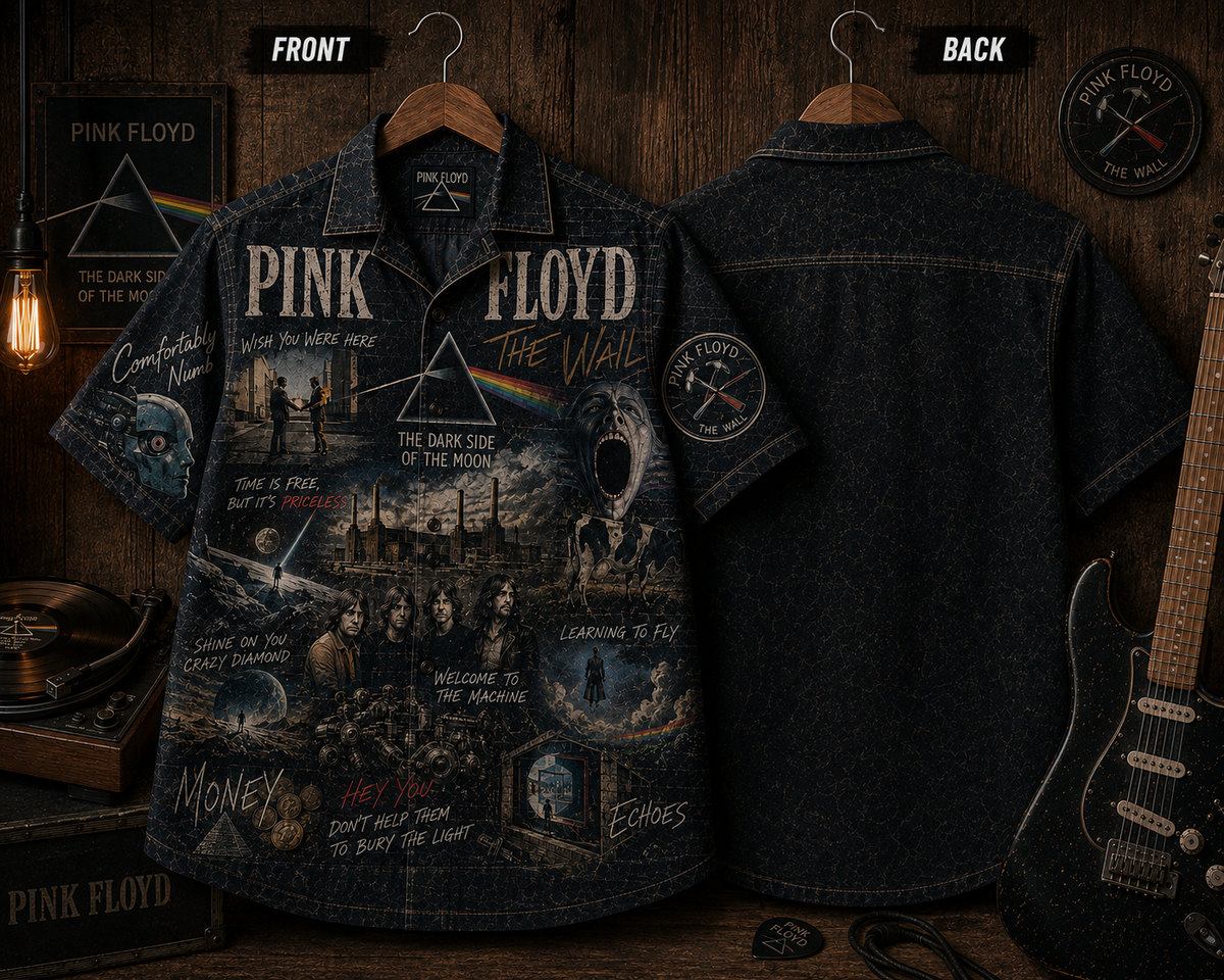Pink Floyd Hawaiian Shirt Version 2 - Vintage Music Fan Gift