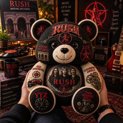 Rush Bear Custom Shaped Pillow – Progressive Rock Music Fan Gift