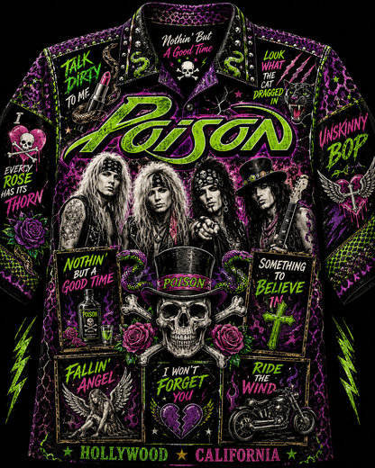 Poison Hawaiian Shirt - Vintage Music Fan Gift