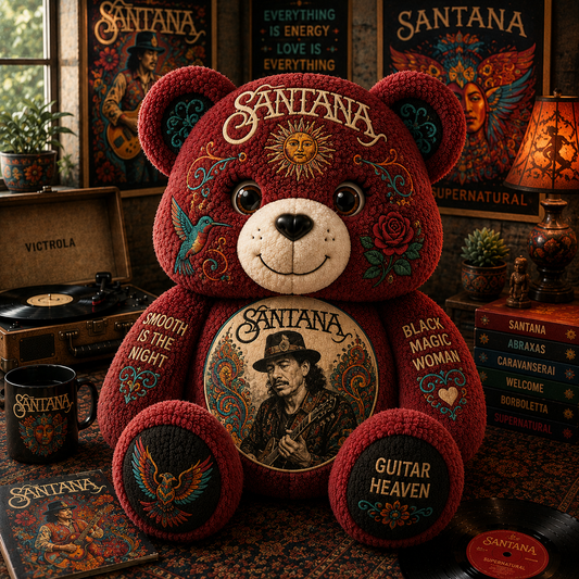 Santana Guitar Heaven Custom Shaped Pillow – Classic Rock Music Fan Gift