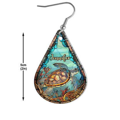 Cute Turtle - Personalized Turtle Earrings