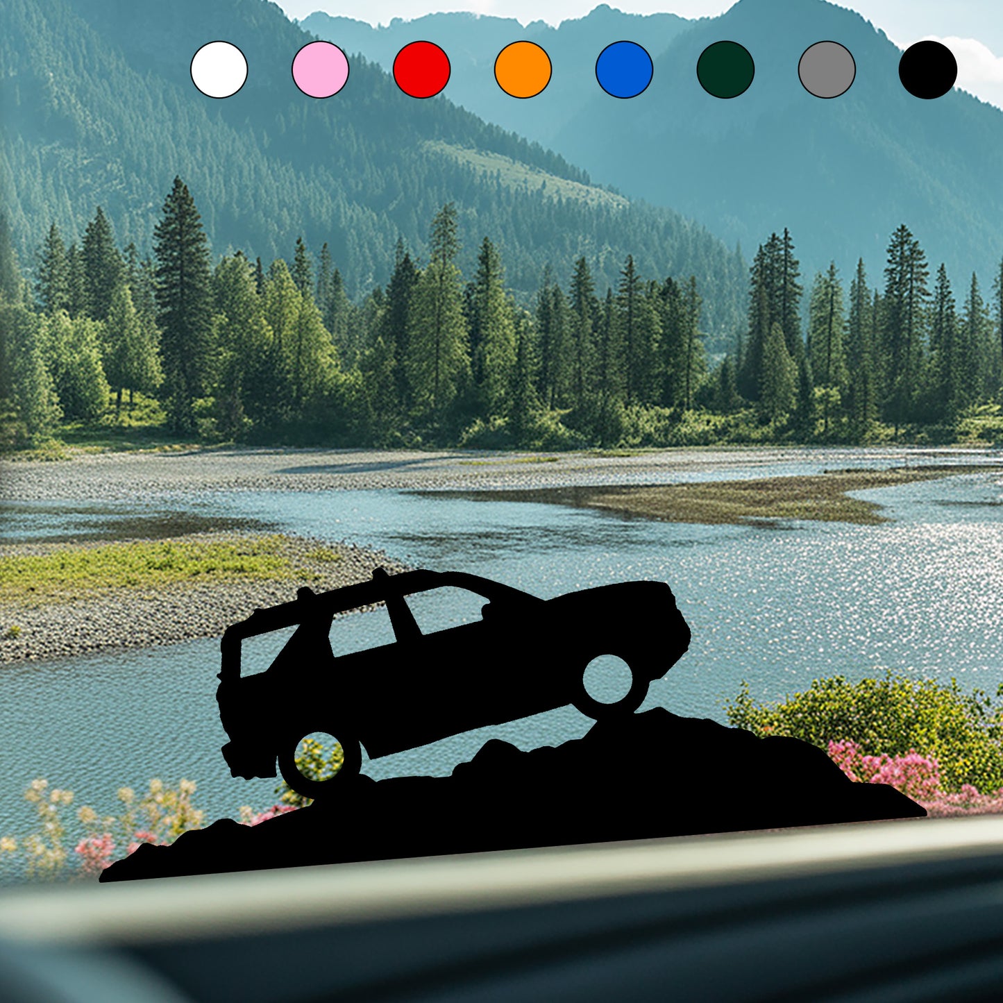 Windshield on Hill Sticker