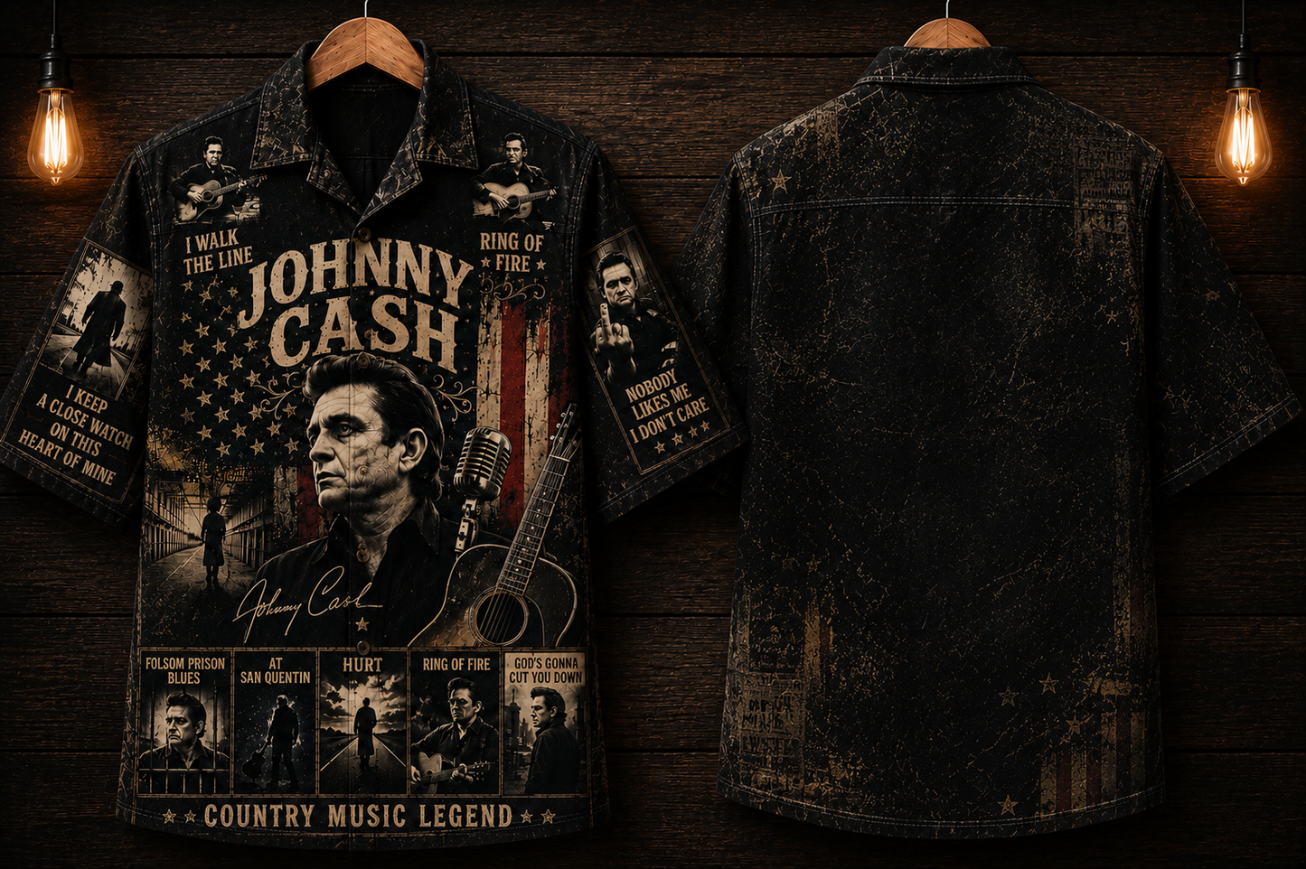 Jonny Cash Hawaiian Shirt - Vintage Country Music Fan Gift