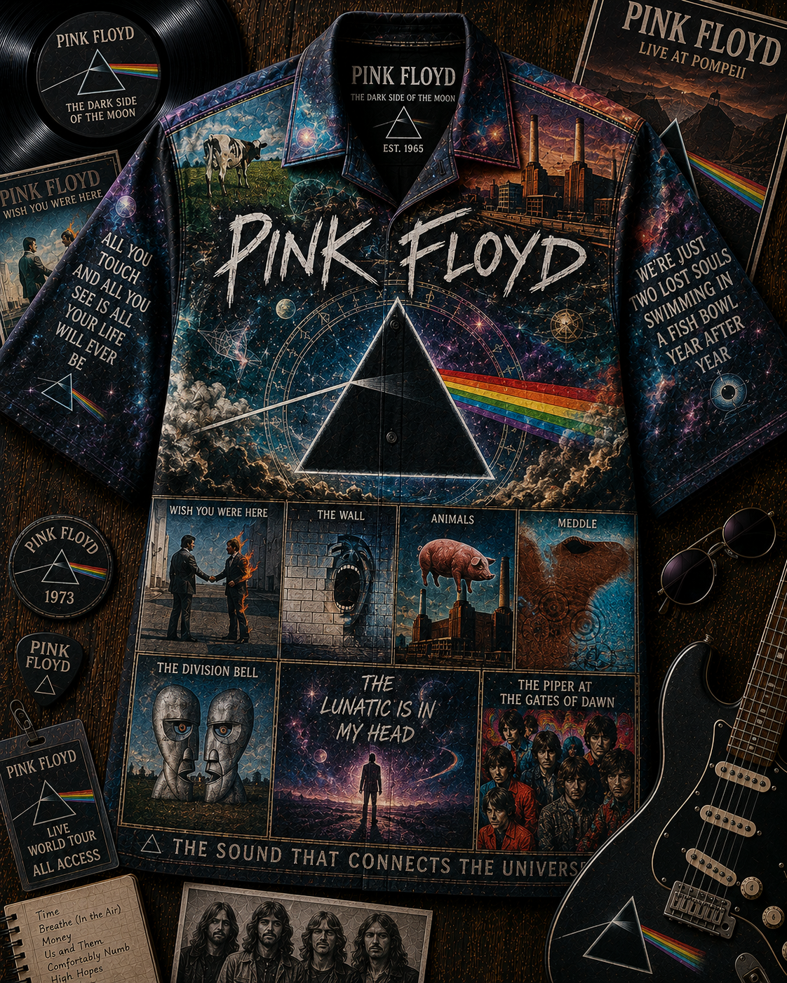 Pink Floyd Band Hawaiian Shirt - Vintage Music Rock Fan Gift 3