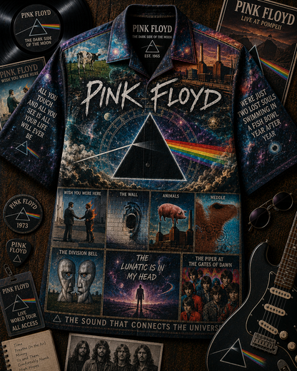 Pink Floyd Band Hawaiian Shirt - Vintage Music Rock Fan Gift 3