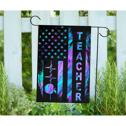 Teacher American Flag Teacher House Flag