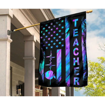 Teacher American Flag Teacher House Flag