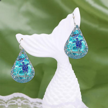 Sparkle Turles - Personalized Turtle Earrings