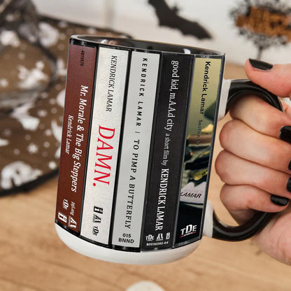 Kendrick Lamar Albums Cassette Collection Retro Accent Mug