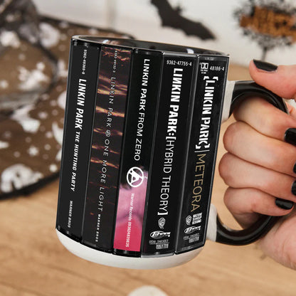 Linkin Park Albums Cassette Collection Retro Accent Mug