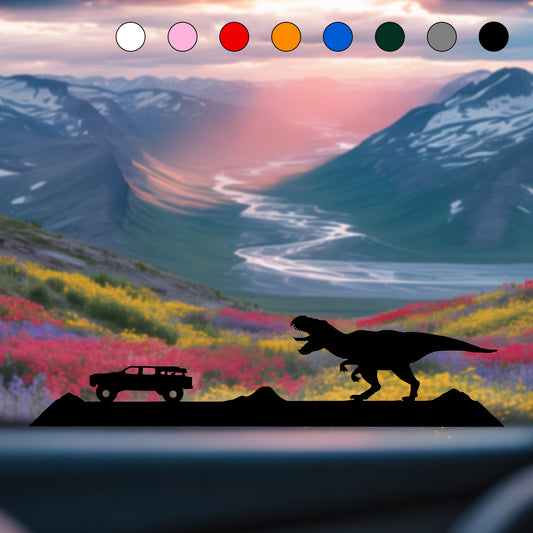 Jurassic Car Chase Sticker