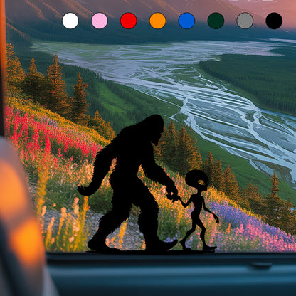 Bigfoot and Alien Stickers