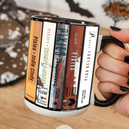 Pixies Albums Cassette Collection Retro Accent Mug