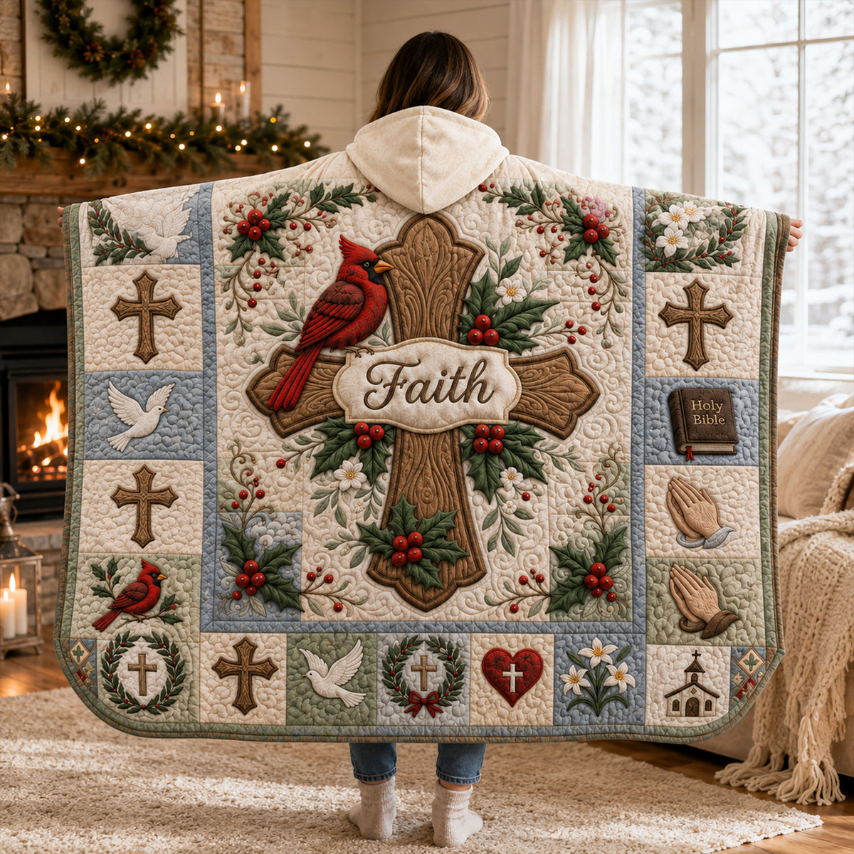 Faith Christian Hooded Blanket