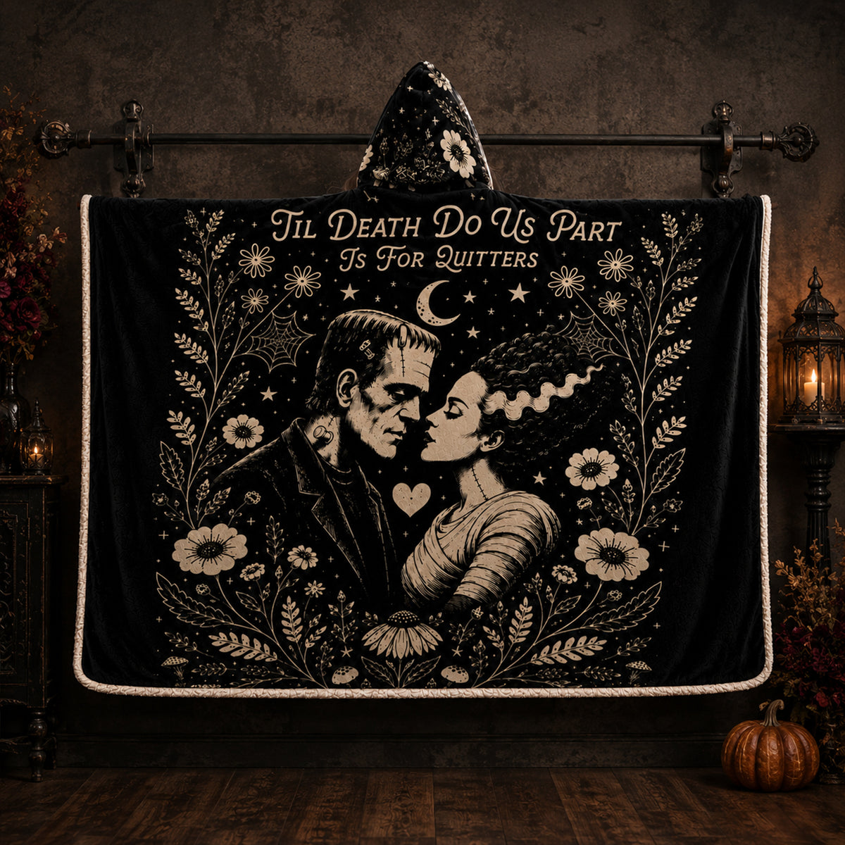 Horror Couple Hooded Blanket