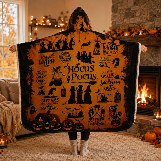 Hocus Pocus Hooded Blanket