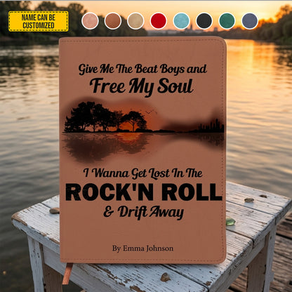 Give Me The Beat - Personalized Hippie Leather Journal