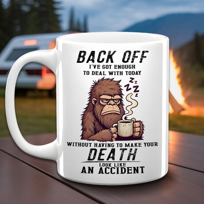 Grumpy Bigfoot Coffee White Mug