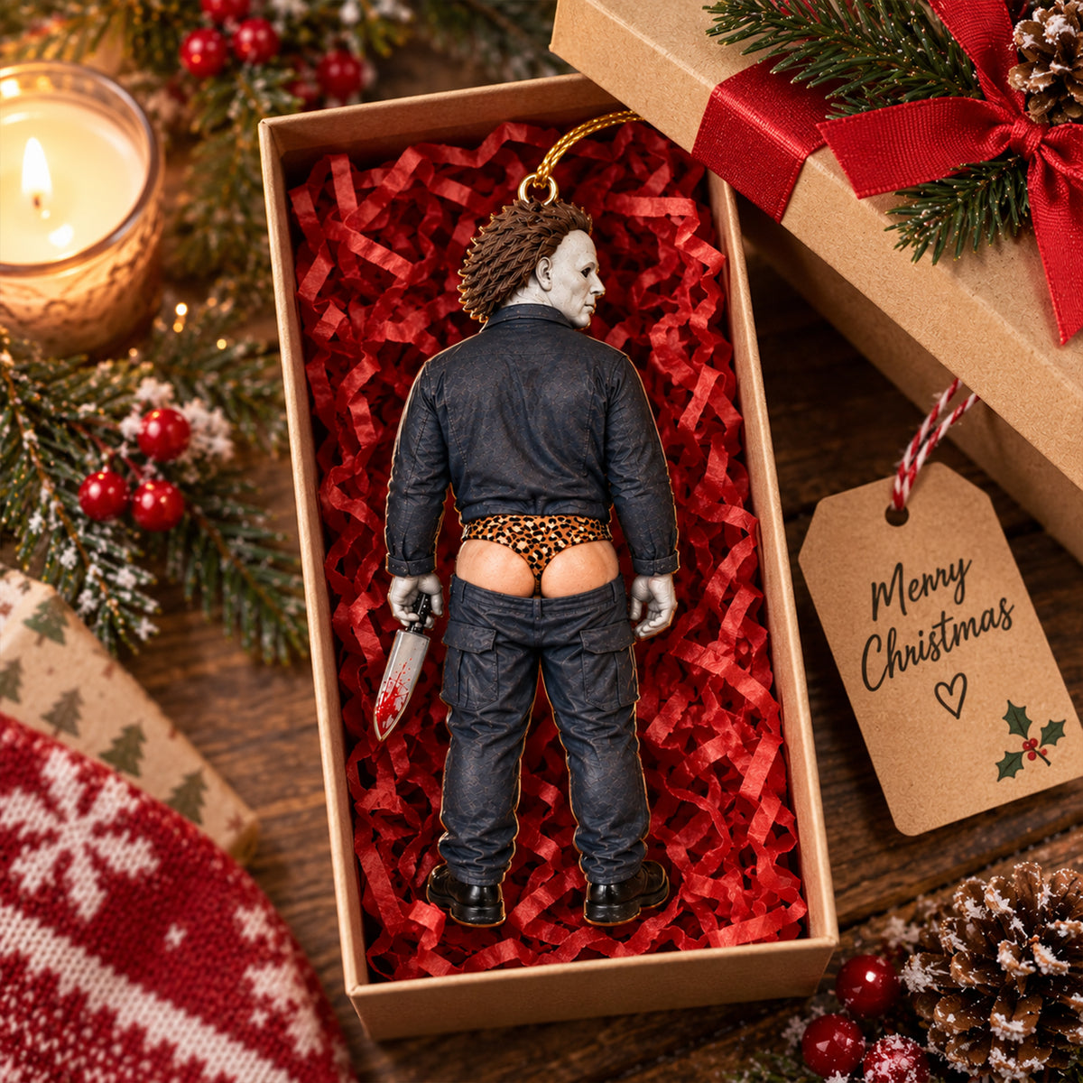 Michael Myers Have a Killer Christmas Funny Ornament
