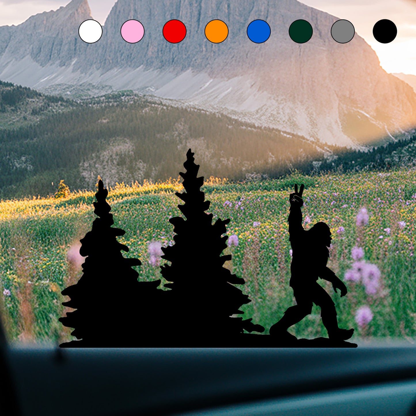 Bigfoot Windshield Sticker