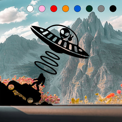 Bigfoot And Alien Sticker