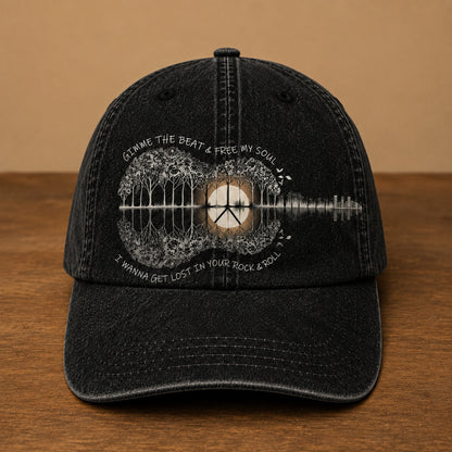Gimme The Beat - Free My Soul - Guitar Classic Music Denim Cap