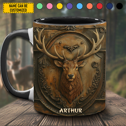 Deer hunting accent mug - Personalized Accent Mug