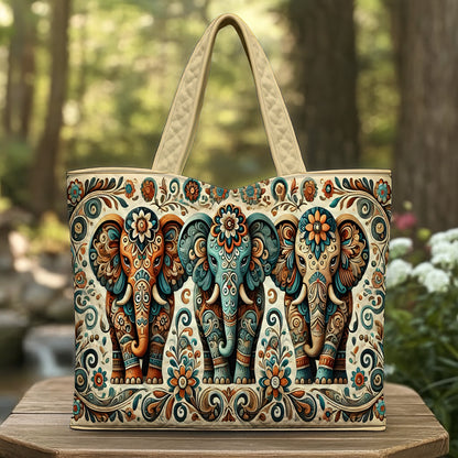Bohemian Elephant Art Tote Bag