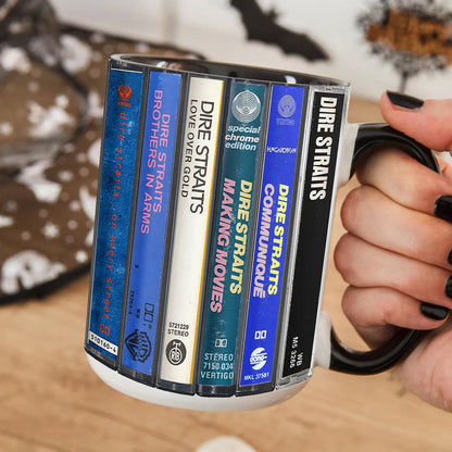 Dire Straits Albums Cassette Retro Collection Accent Mug