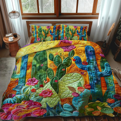 Cactus Quilted Bedding Set