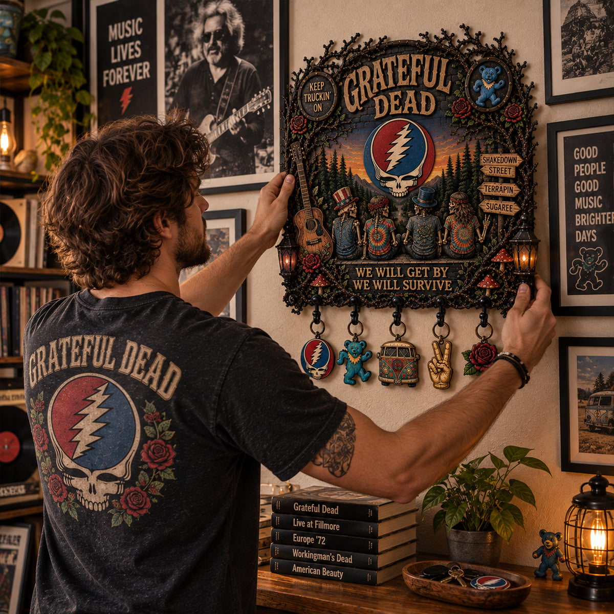 Grateful Dead Wall Key Holder – Collectible Wall Key Holder Decor