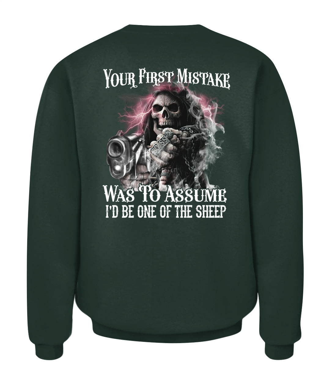 Your First Mistake Was To Assume I'd Be One Of The Sheep Shirt – Skull Gun Gothic Shirt