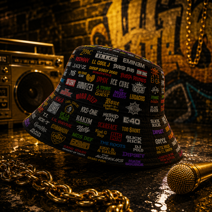 Classic Golden 80’s & 90’s Hip Hop All Over  Bucket Hat
