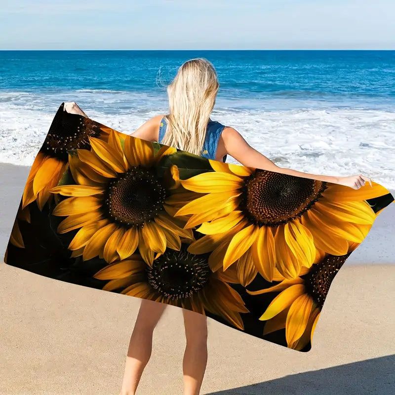 Beautiful Sunflower  -  Quick-dry Beach Towel/ Bath Towel
