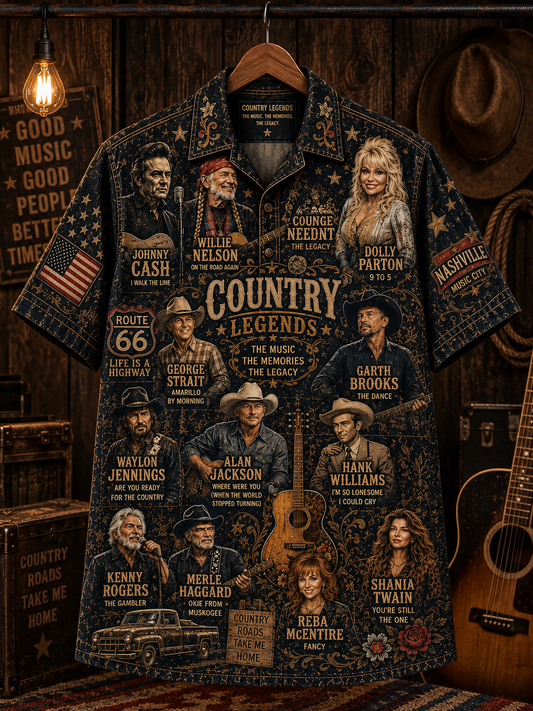 Country Music Hawaiian Shirt - Vintage Music Fan Gift 2