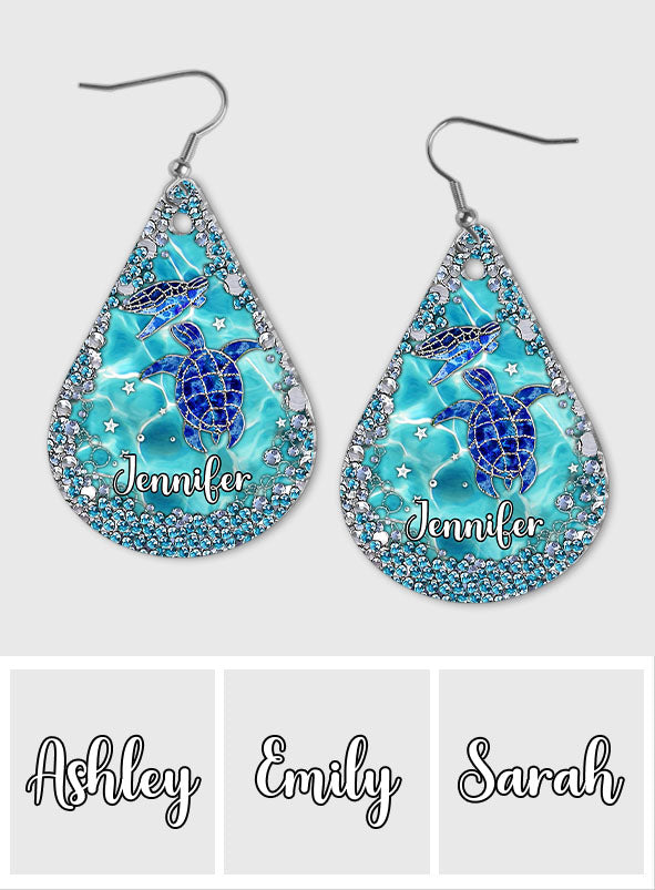 Sparkle Turles - Personalized Turtle Earrings