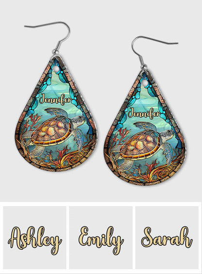 Cute Turtle - Personalized Turtle Earrings