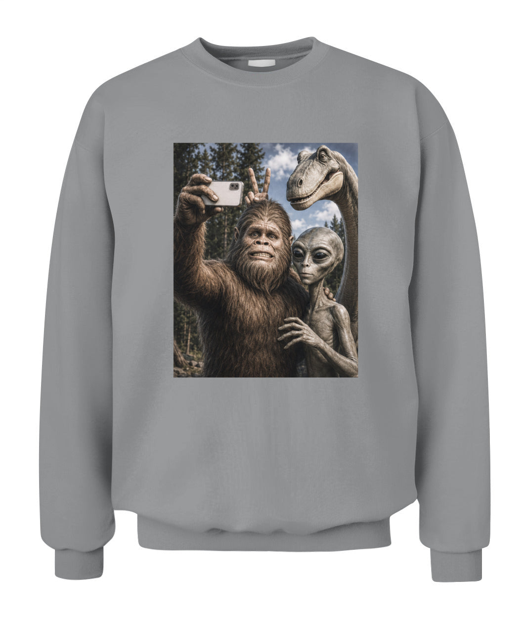 Legendary Creatures Selfie – Retro Outdoor Humor Tee