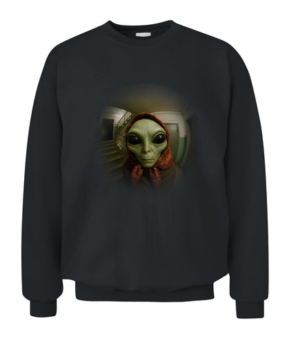 Babushka Alien – Funny Retro UFO Shirt