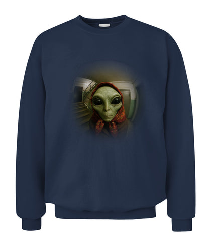 Babushka Alien – Funny Retro UFO Shirt