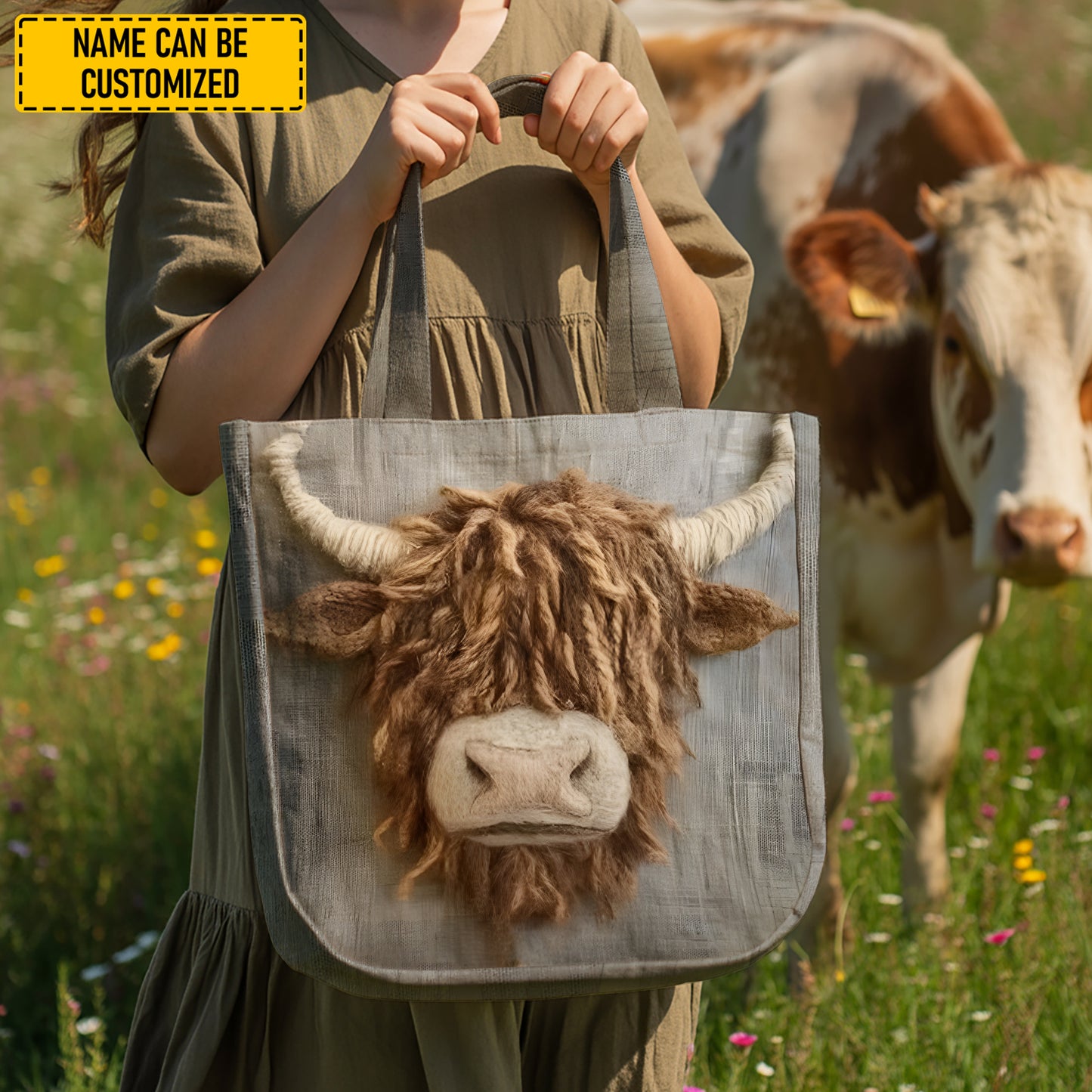 Farm Blessing – Highland Cow Tote Bag