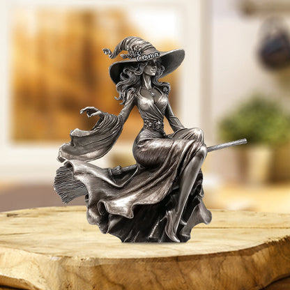 Beautiful Witch - Personalized Witch Custom Shaped Acrylic Plaque
