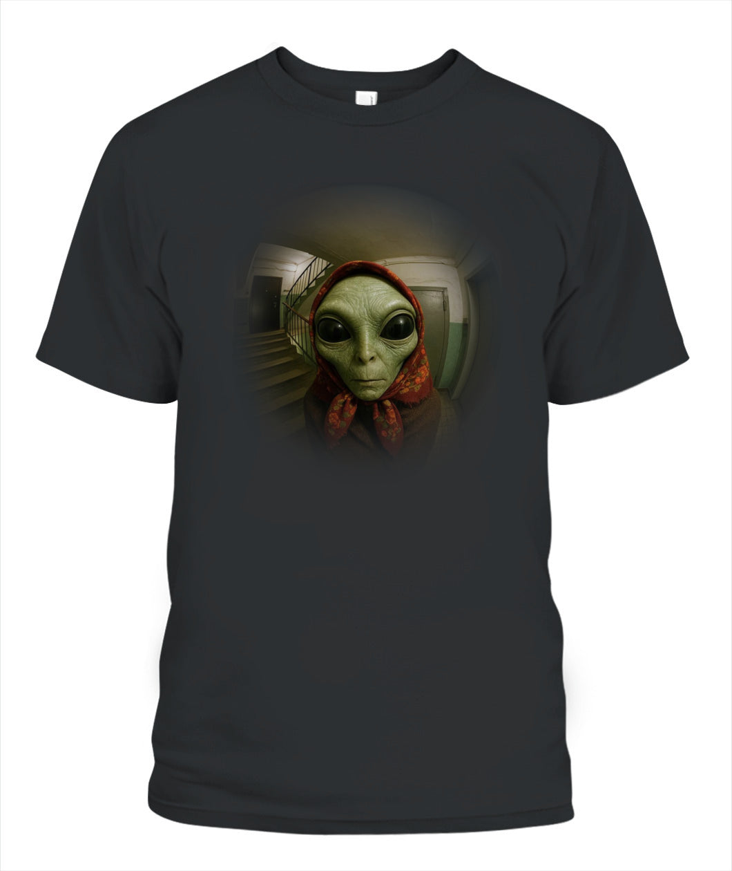 Babushka Alien – Funny Retro UFO Shirt