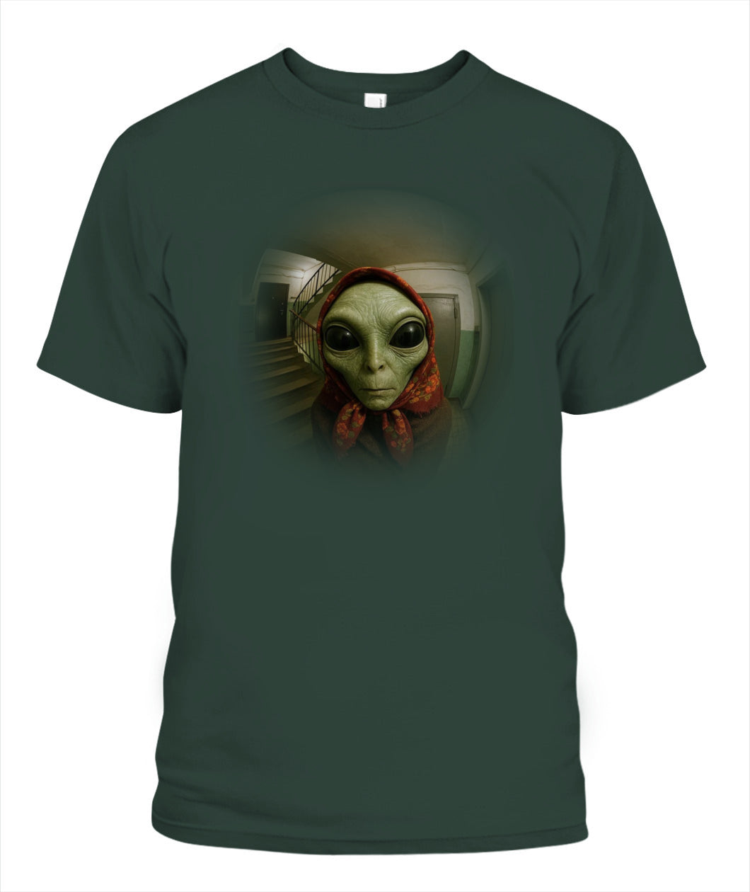 Babushka Alien – Funny Retro UFO Shirt