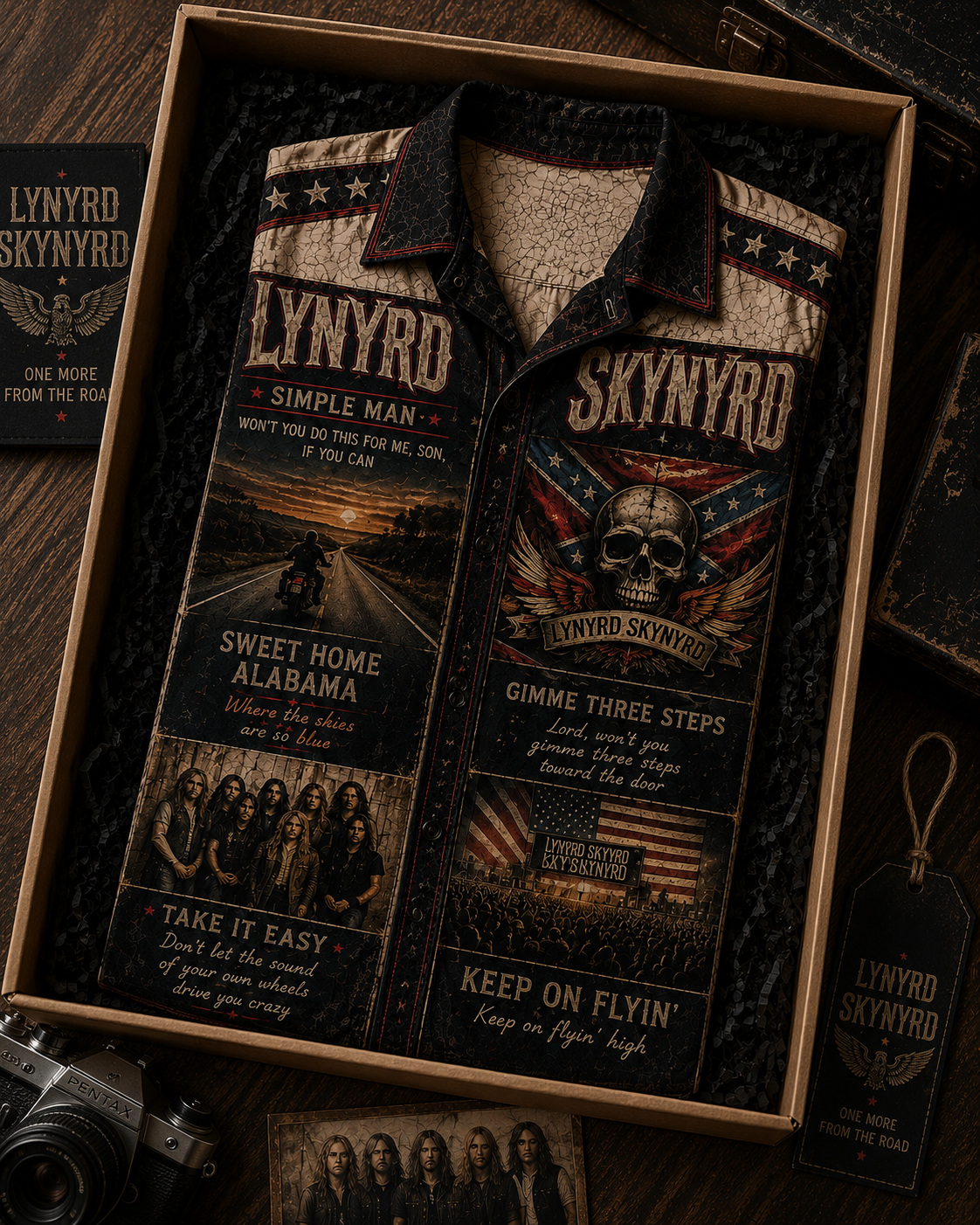 Lynyrd Skynyrd Hawaiian Shirt - Vintage Music Fan Gift