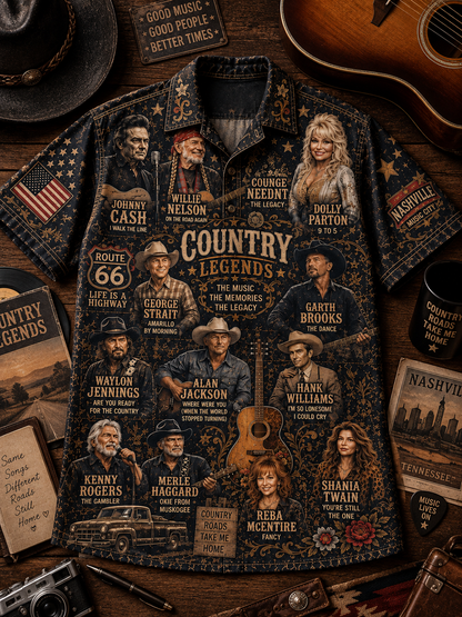 Country Music Hawaiian Shirt - Vintage Music Fan Gift 2