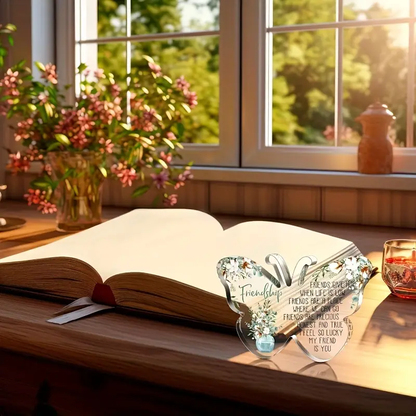 Friendship Butterfly Acrylic Plaque - Gift For Friend