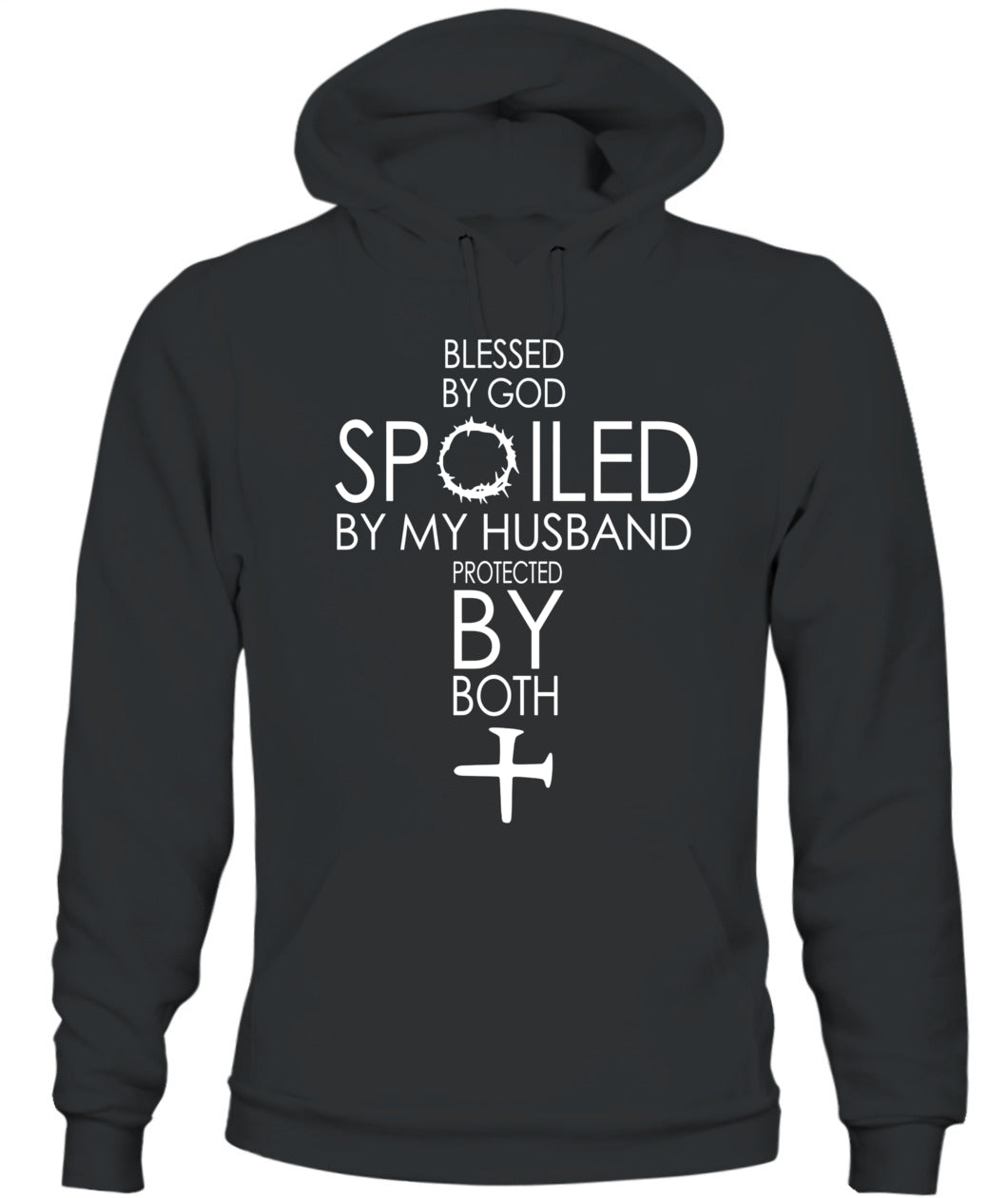 Blessed By God – Spoiled By My Husband – Protected By Both | Faith & Love Graphic Shirt, Gifts For Woman